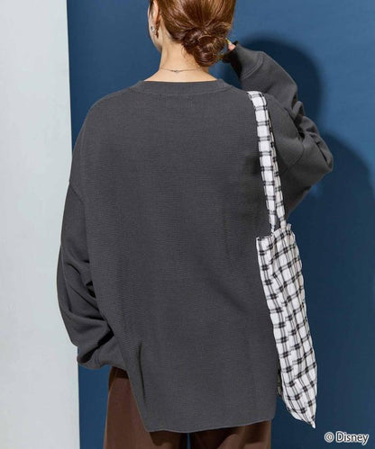 特別款/Mickey Mouse/米奇/華夫格印花長袖T恤