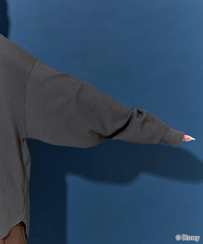 特別款/Mickey Mouse/米奇/華夫格印花長袖T恤