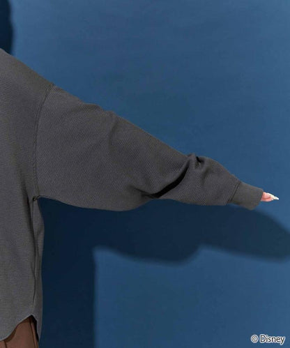 特別款/Mickey Mouse/米奇/華夫格印花長袖T恤