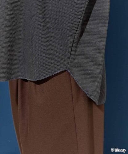 特別款/Mickey Mouse/米奇/華夫格印花長袖T恤