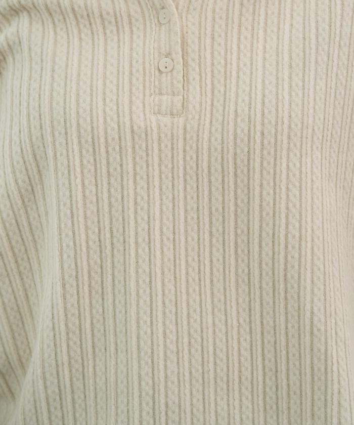 迷你麻花絨面翻領套頭衫