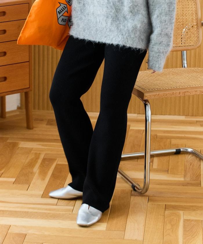 羅紋喇叭針織褲