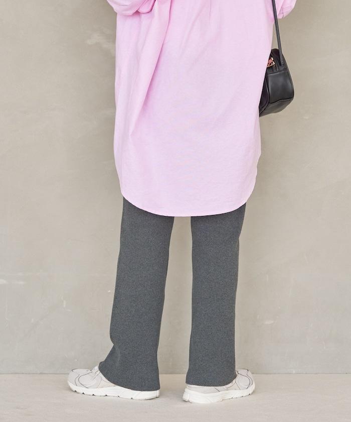 羅紋喇叭針織褲