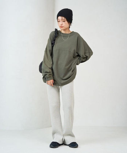 羅紋喇叭針織褲