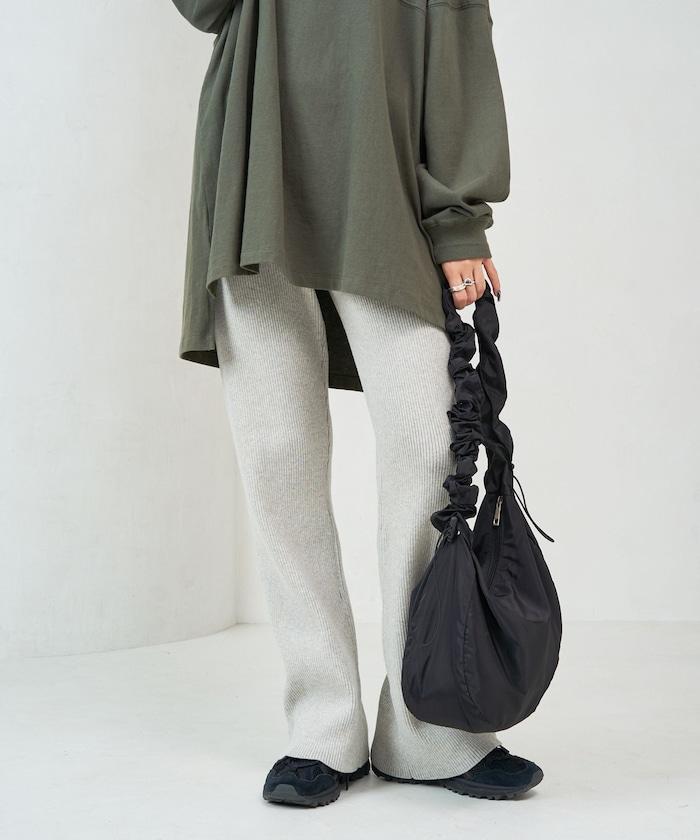 羅紋喇叭針織褲