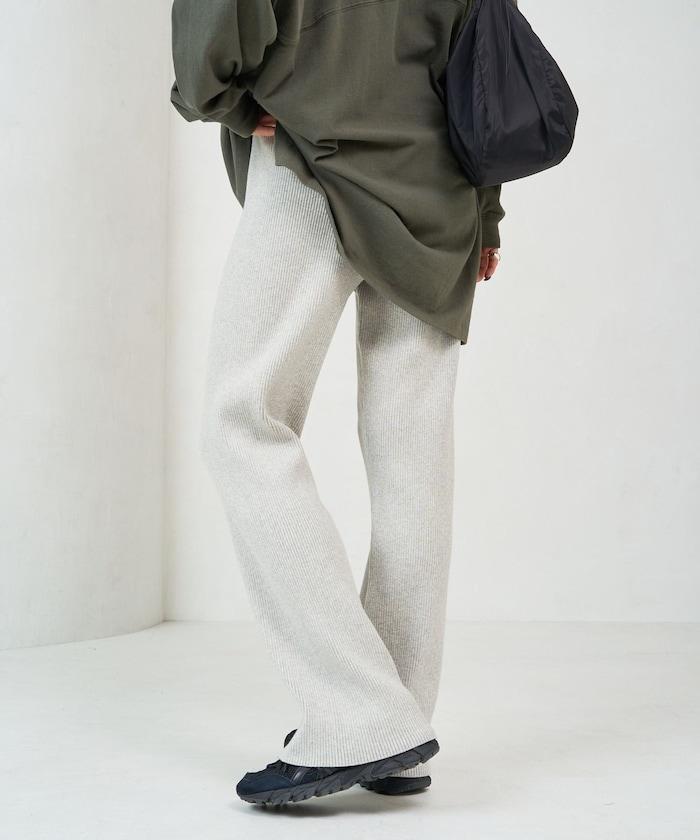 羅紋喇叭針織褲