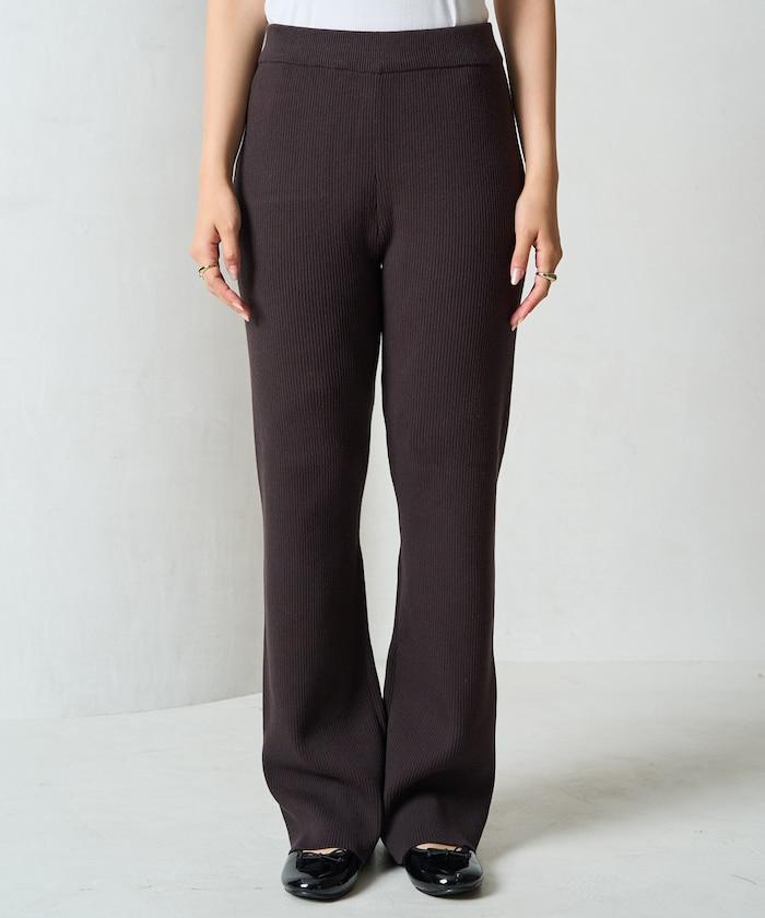 羅紋喇叭針織褲