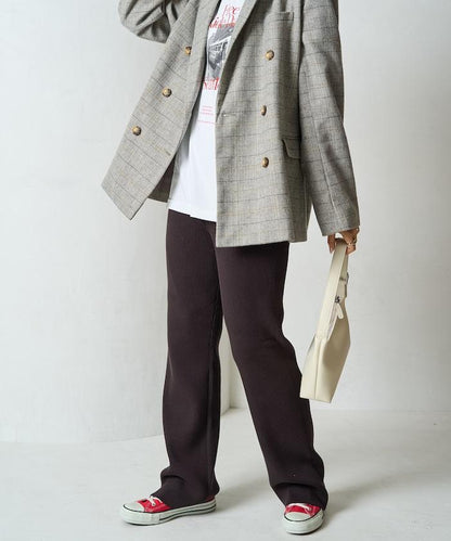 羅紋喇叭針織褲