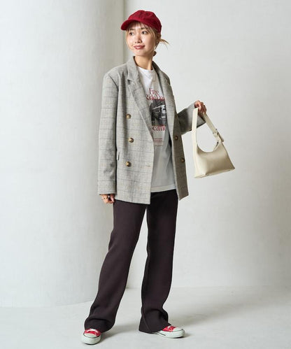 羅紋喇叭針織褲