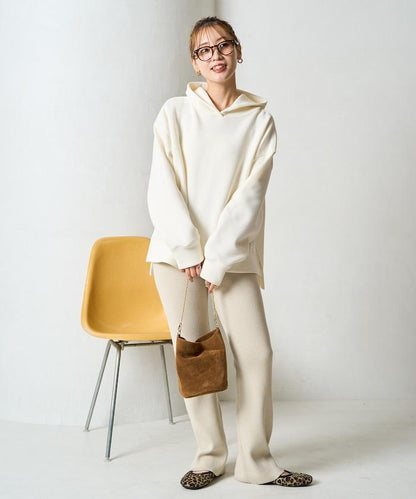 羅紋喇叭針織褲