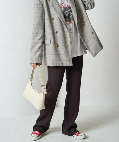 羅紋喇叭針織褲