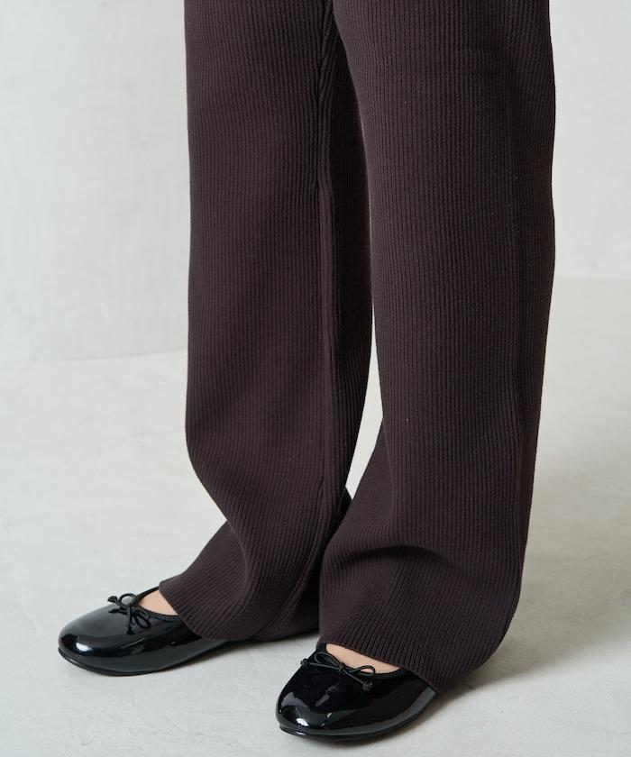 羅紋喇叭針織褲