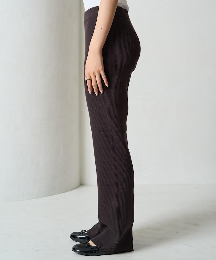 羅紋喇叭針織褲