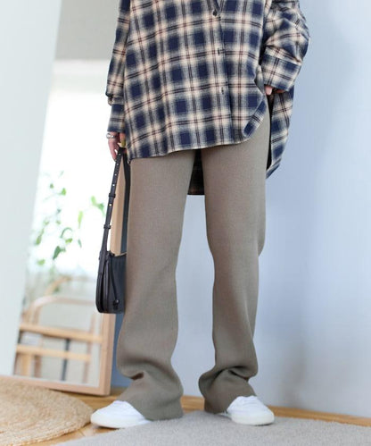 羅紋喇叭針織褲