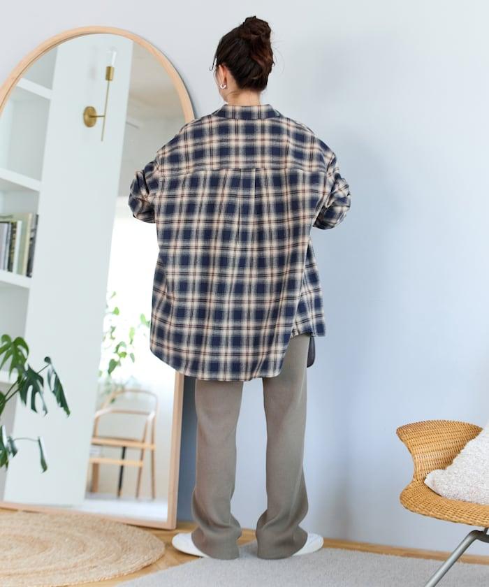 羅紋喇叭針織褲