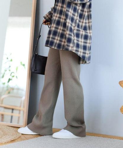 羅紋喇叭針織褲