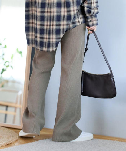 羅紋喇叭針織褲