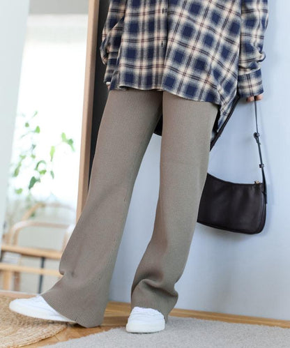 羅紋喇叭針織褲