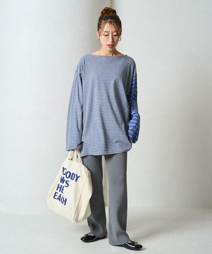 羅紋喇叭針織褲