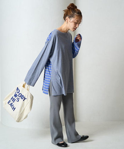 羅紋喇叭針織褲