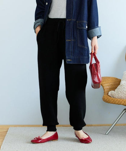 針織休閒束腳褲