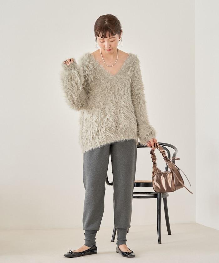 針織休閒束腳褲