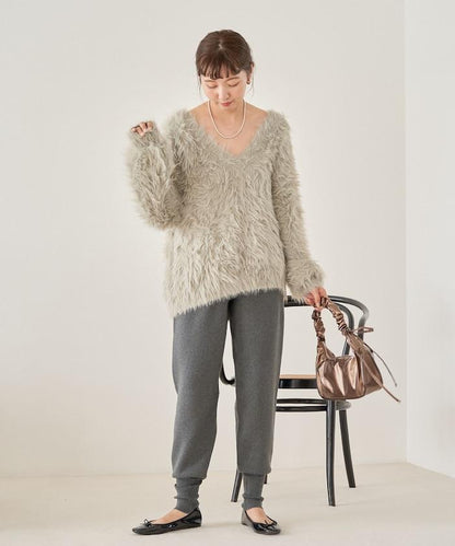 針織休閒束腳褲