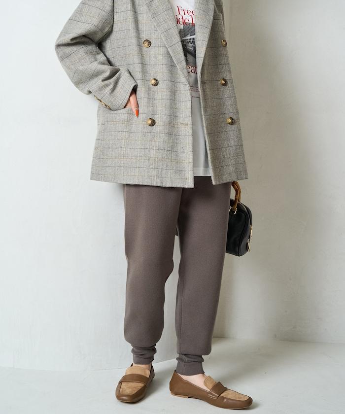 針織休閒束腳褲