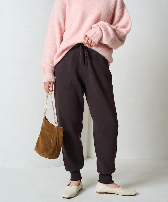 針織休閒束腳褲