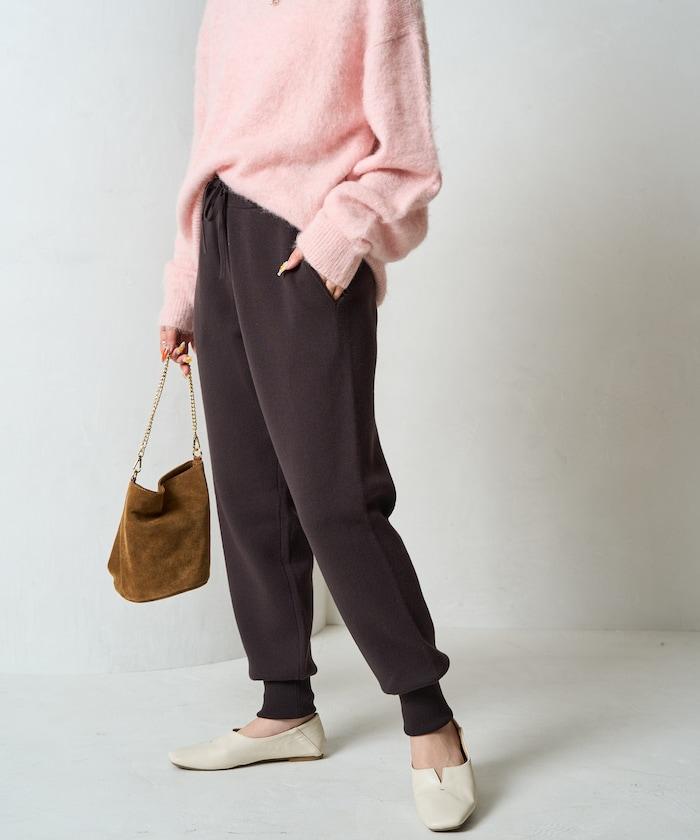 針織休閒束腳褲