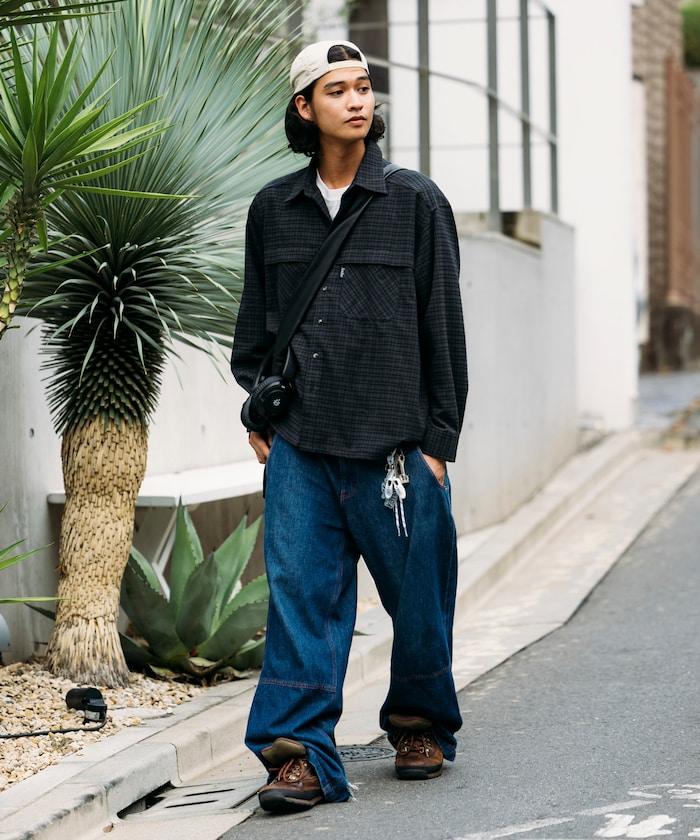特別款釣魚口袋長袖法蘭絨格子襯衫