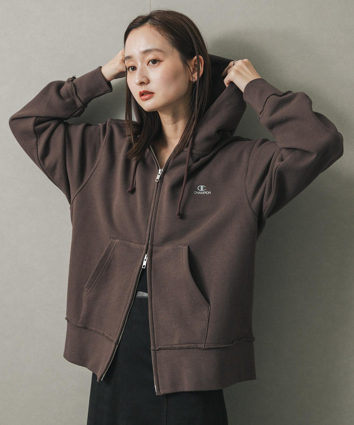 『聯名』Champion×SENSE OF PLACE 拉鍊連帽衛衣