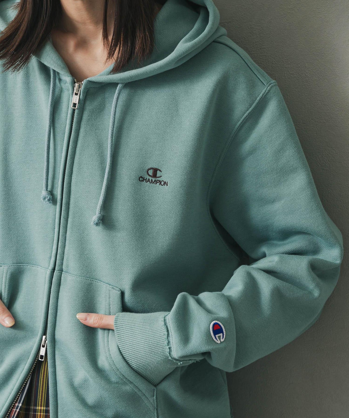『聯名』Champion×SENSE OF PLACE 拉鍊連帽衛衣
