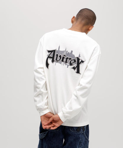長袖印花T恤 AVIREX NYC