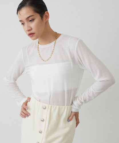 【THE PAUSE】透視長袖T恤