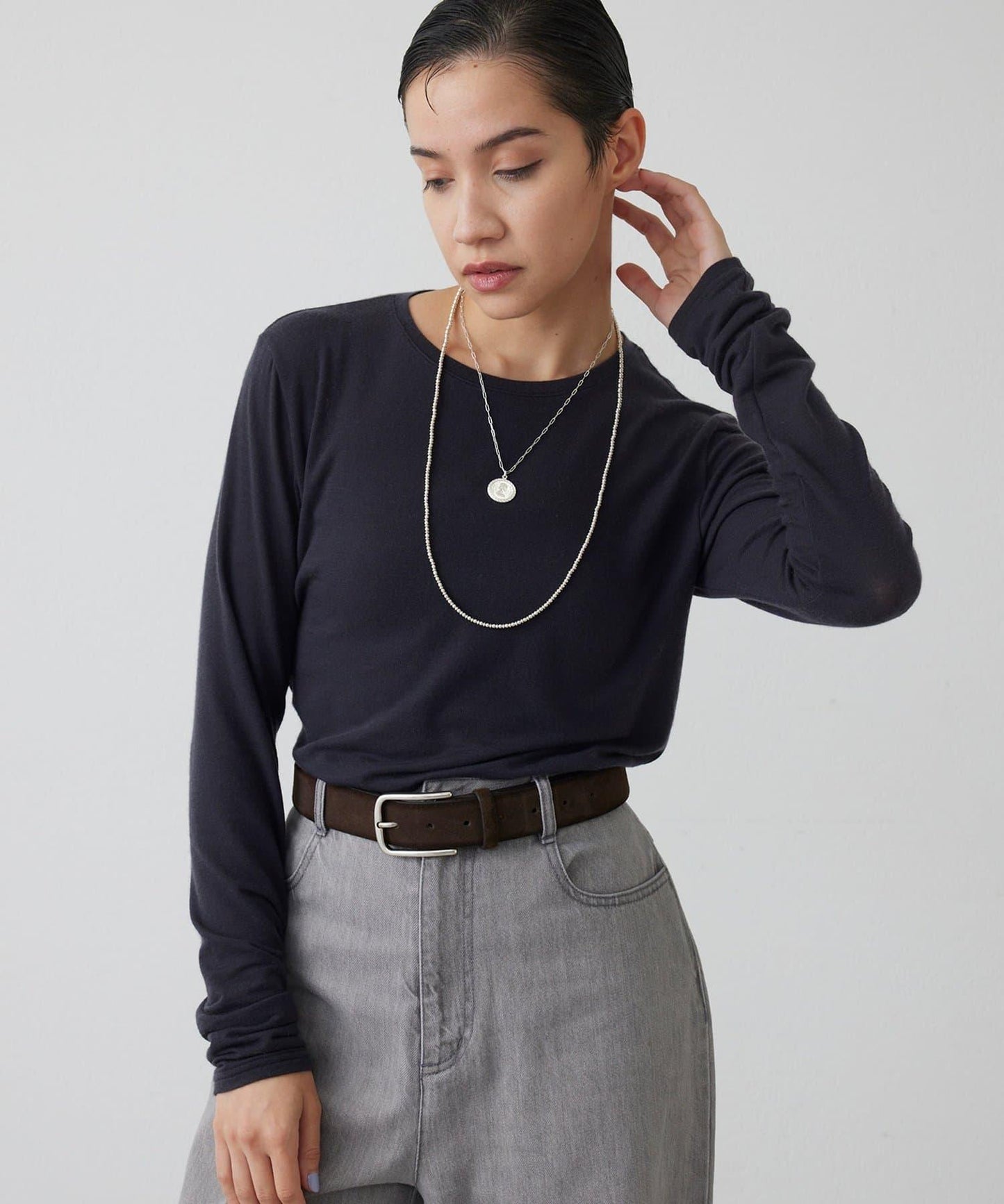 【THE PAUSE】透視長袖T恤