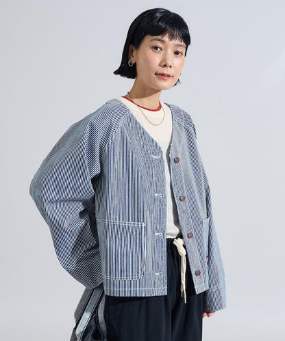 特別款無領V領夾克