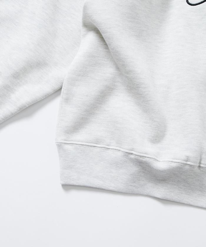 寬鬆版型 動物圖案刺繡 圓領衛衣