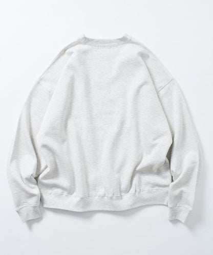 寬鬆版型 動物圖案刺繡 圓領衛衣