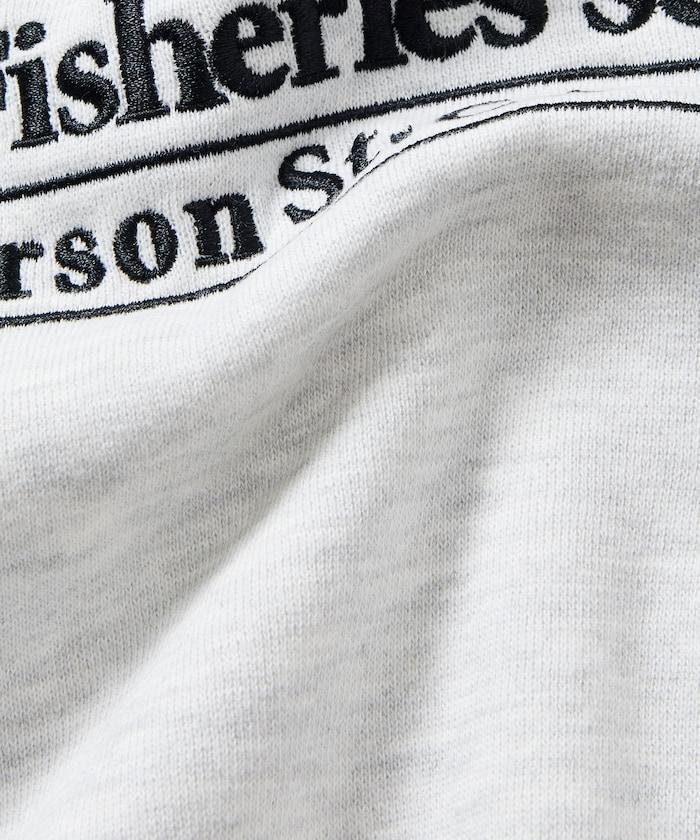 寬鬆版型 動物圖案刺繡 圓領衛衣