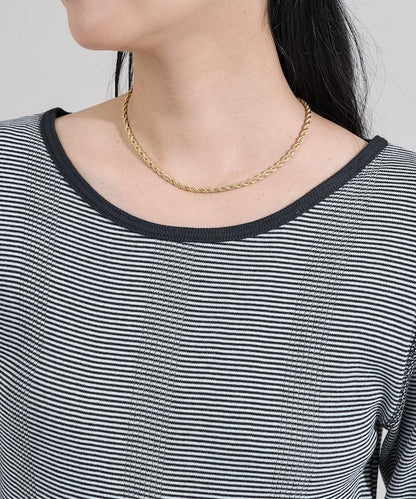 不規則羅紋條紋長袖T恤