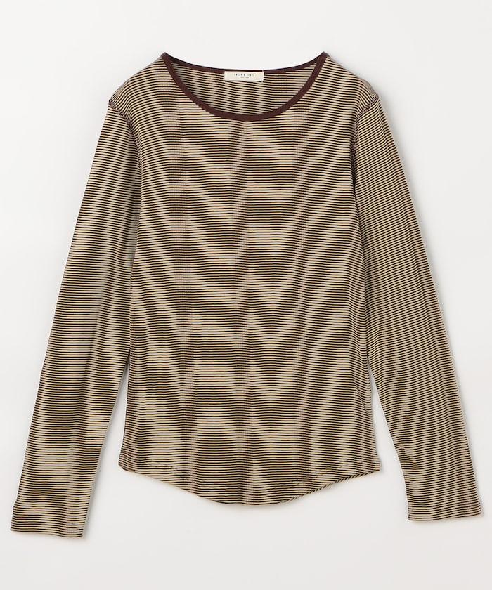 不規則羅紋條紋長袖T恤