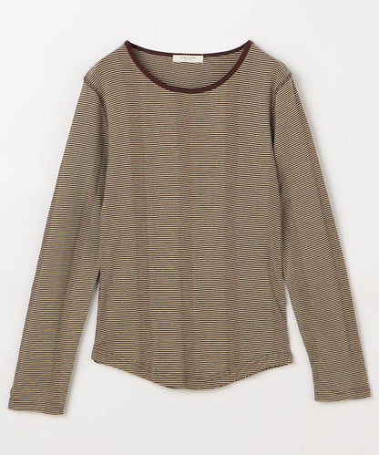 不規則羅紋條紋長袖T恤