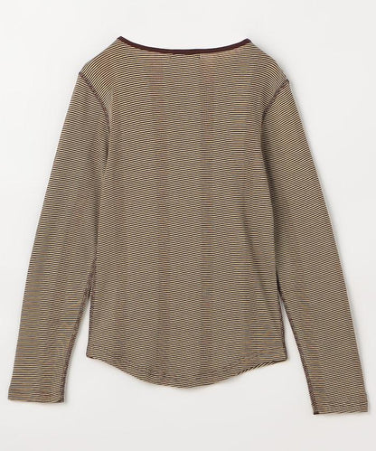 不規則羅紋條紋長袖T恤