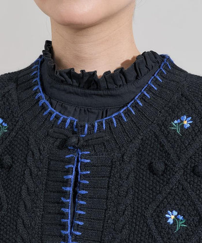 花卉刺繡針織背心