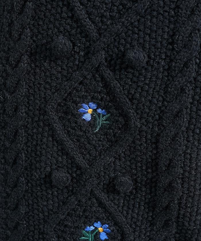花卉刺繡針織背心