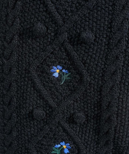 花卉刺繡針織背心