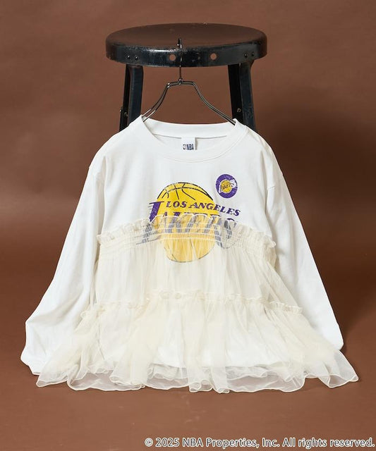 NBA網紗荷葉邊長袖T恤