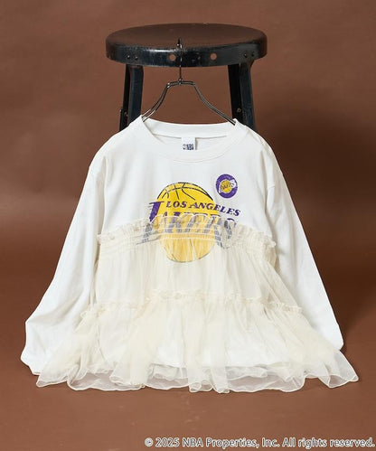 NBA網紗荷葉邊長袖T恤