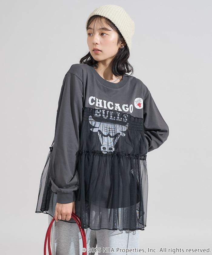 NBA網紗荷葉邊長袖T恤